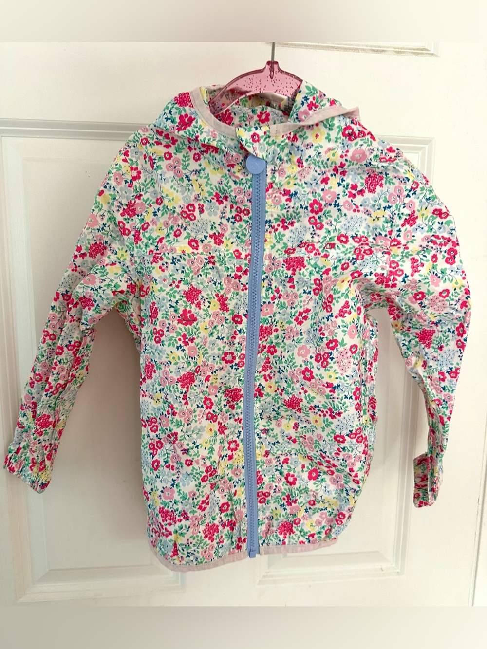 Joules Girls 6Y Right As Rain Packable Floral Rain Jacket Waterproof Windbreaker